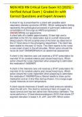 NGN HESI RN Critical Care Exam V2 &lpar;2025&rpar; &ndash;  Verified Actual Exam &vert; Graded A&plus; with  Correct Questions and Expert Answers