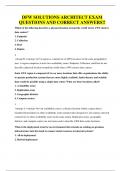 DFW SOLUTIONS ARCHITECT EXAM QUESTIONS AND CORRECT ANSWERS&excl;&excl;