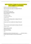 DFW INSTRUCTORS EXAM QUESTIONS AND CORRECT ANSWERS&excl;