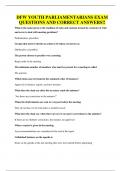 DFW YOUTH PARLIAMENTARIANS EXAM QUESTIONS AND CORRECT ANSWERS&excl;&excl;