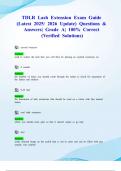 TDLR Lash Extension Exam Guide &lpar;Latest 2025&sol; 2026 Update&rpar; Questions & Answers&vert; Grade A&vert; 100&percnt; Correct &lpar;Verified Solutions&rpar;