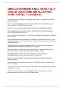 SBCC ASTRONOMY FINAL SEAN KELLY MISSED QUESTIONS ON ALL EXAMS WITH CORRECT ANSWERS&excl;&excl;