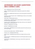 ASTRONOMY 101 EXAM 1 QUESTIONS SBCC CORRECT 100&percnt;