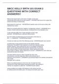 SBCC KELLY ERTH 101 EXAM 2 QUESTIONS WITH CORRECT ANSWERS&excl;&excl;