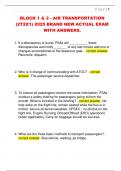 BLOCK 1 & 2 - AIR TRANSPORTATION  &lpar;2T2X1&rpar; 2025 BRAND NEW ACTUAL EXAM  WITH ANSWERS&period;