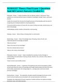 NURS5327 Theory Final Exam 1 Questions And All Correct Answers Graded A&plus;&period;