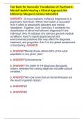 Test Bank for Varcarolis' Foundations of Psychiatric Mental Health Nursing a Clinical Approach 9th  Edition by Margaret Jordan Halter2026 