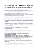 ASTRONOMY SBCC EXAM &num;3 CHAPTER 10 QUESTIONS & ANSWERS&lpar;RATED A&plus;&rpar;