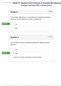 BIOD 171 Module 2 Exam &lpar;Version-3&comma; Essential Microbiology&colon; Portage Learning &vert;100 &percnt; Correct Q 