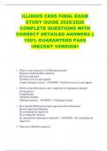 ILLINOIS CRSS FINAL EXAM  STUDY GUIDE 2025&sol;2026  COMPLETE QUESTIONS WITH  CORRECT DETAILED ANSWERS &vert;&vert;  100&percnt; GUARANTEED PASS  <RECENT VERSION> 