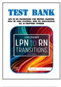 Test Bank for Lpn To Rn Transitions 6th Edition &lpar;Elsevier&comma; 2024&rpar; by Lora Claywell&comma; Isbn no&semi; 9780443122149&comma; All 18 Chapters Covered