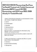 2025 NGN HESI RN Pharmacology &vert; Real Exam Test Bank &vert; &lpar;4 Versions&rpar; with Verified Answers and Rationales &vert; &lpar;100&percnt; Correct&rpar; &vert; RN HESI Pharmacology with NGN Latest 2025&sol;2026 &vert; Already A&plus; Graded &lpar;Newest&excl;&rpar;&period;