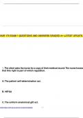 NUR 170 EXAM 1 QUESTIONS AND ANSWERS GRADED A&plus; LATEST UPDATE&period;