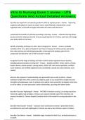Intro to Nursing Exam 1 review &ndash; UTA Questions And Actual Detailed Answers&period;