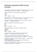 CIS Exam&comma; Questions from quizzes