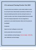 CEA advanced Nursing Practice Test 2025 With Well Researched Correct Answers
