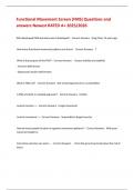 Functional Movement Screen &lpar;FMS&rpar; Questions and answers Newest RATED A&plus; 2025&sol;2026 