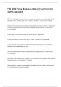 FIS 201 Final Exam correctly answered 100&percnt; passed