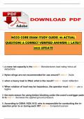 NCCO CORE EXAM STUDY GUIDE&vert; 95 ACTUAL QUESTIONS & CORRECT VERIFIED ANSWERS &vert;&vert; LATEST 2025 UPDATE