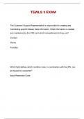 TEWLS 3 EXAM&colon;  &lpar;2025&sol;2026 UPDATE&rpar; QUESTIONS WITH  ALL CORRECT ANSWERS&vert; PASSED & REWORDED GRADE A&plus; 