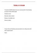 TEWLS 5 EXAM&colon;  &lpar;2025&sol;2026 UPDATE&rpar; QUESTIONS WITH  ALL CORRECT ANSWERS&vert; PASSED & REWORDED GRADE A&plus; 
