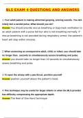 BLS EXAM 4 Actual 2025 Questions and Verified Answers &lpar;2025 &sol; 2026&rpar;&sol; A&plus; GRADE COMPLETE&period;