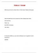 TEWLS 7 EXAM&colon; 2025&sol;2026 UPDATE EXAM GUIDE REVIEW QUESTIONS WITH  ALL CORRECT ANSWERS&vert; PASSED & REWORDED GRADE A&plus; 