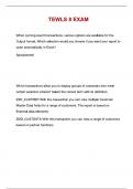 TEWLS 8 EXAM&colon; 2025&sol;2026 UPDATE EXAM GUIDE REVIEW QUESTIONS WITH  ALL CORRECT ANSWERS&vert; PASSED & REWORDED GRADE A&plus; 