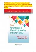 TEST BANK For Bates' Nursing Guide to Physical Examination and History Taking&comma;&lbrace; 3rd Edition&rcub; By Beth Hogan-Quigley &vert; All Chapters Included &vert; Elaborated Answers &vert; Latest Edition Already Graded A&plus;