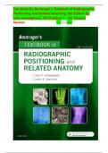 Bontrager's Textbook of Radiographic Positioning and Related Anatomy 9th Edition TEST BANK Lampignano&vert; Verified All Chapter's 1 - 20 &vert; Complete Guide A&plus;