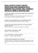 BSAC SPORTS DIVER THEORY QUESTIONS AND ANSWERS WITH VERIFIED SOLUTIONS 100&percnt; CORRECT RATED A&plus; NEWLY UPDATED 2025