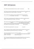 HIST 102 Quizzes Certification Exam Questions And Answers&vert; Download To Score A&plus;&period;