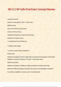 NR 511 NP Cafe Final Exam Concept Review Questions And Answers &vert; Rated 100&percnt; Correct&excl;&excl;