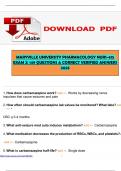 MARYVILLE UNIVERSITY PHARMACOLOGY NURS-615 EXAM 2&vert; 149 QUESTIONS & CORRECT VERIFIED ANSWERS 2025