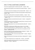 NOS 110 FINAL QUESTIONS & ANSWERS
