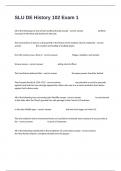 SLU DE History 102 Exam 1 Questions And Correct Answers With Detailed Rationales&period;