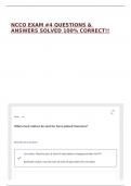 NCCO EXAM &num;4 QUESTIONS & ANSWERS SOLVED 100&percnt; CORRECT&excl;&excl;