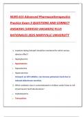 NURS 615 Advanced Pharmacotherapeutics Practice Exams QUESTIONS AND CORRECT ANSWERS &lpar;VERIFIED ANSWERS&rpar; PLUS RATIONALES 2025 MARYVILLE UNIVERSITY