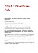CCNA 1 Final Exam ALL &lpar;Latest 2025&sol;2026 Update&rpar; Questions With  Answers &lpar;100&percnt; Correct&rpar; Grade A&plus;&period;
