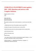 CE200 FINAL EXAM PREP&comma; &lpar;LATEST 2025 &sol; 2026 UPDATE&rpar;&comma; ACTUAL EXAM&sol;TEST QUESTIONS AND 100&percnt; VERIFIED ANSWERS&vert; A&plus; GRADE&period;