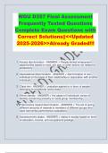 WGU D357 Final Assessment Frequently Tested Questions Complete Exam Questions with Correct Solutions&vert;&vert;<<Updated 2025-2026>>Already Graded&excl;&excl;&excl;