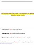 IBEC ELECTROLOGY&comma; LASER&comma; AND IPL EXAM QUESTIONS AND ANSWERS GRADED A&plus; LATEST UPDATE&period;