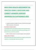 WGU D443 HEALTH ASSESSMENT OA  PRACTICE EXAM 1 QUESTIONS AND  CORRECT ANSWERS &lpar;VERIFIED  ANSWERS&rpar; PLUS RATIONALES 2025