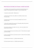 PSFA Final exam with 100&percnt; Correct Answers &vert; Verified &vert;Latest 2025 