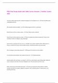 PSFA Final Study Guide with 100&percnt; Correct Answers &vert; Verified &vert;Latest  2025
