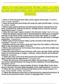 HEALTH KNOWLEDGE BOWL SKILLS USA EXAM QUESTIONS AND ANSWERS LATEST UPDATE&period;