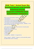 D546 Task 1 Actual Exam Key Questions Review with Verified Solutions&vert;&vert; Already Graded&excl;&excl;&excl;<<UPDATED 2025- 2026&vert;&vert;NEWEST VERSION>>