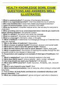 HEALTH KNOWLEDGE BOWL EXAM QUESTIONS AND ANSWERS WELL ILLUSTRATED&period;