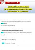 NR 566&sol; NR566 Final Exam Review Qs & Ans &lpar;Latest 2024 &sol; 2025&rpar;&colon; Advanced Pharmacology for Care of the Family &lpar;Verified Answers&rpar;