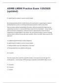 ASWB LMSW Practice Exam 1&sol;25&sol;2025 &lpar;updated&rpar;